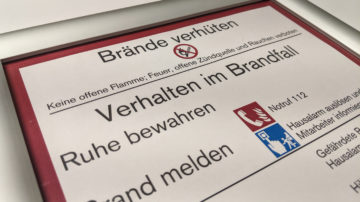 Brandschutzordnung Teil A im Rahmen