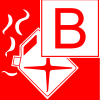 Symbol Brandklasse B nach DIN EN 2