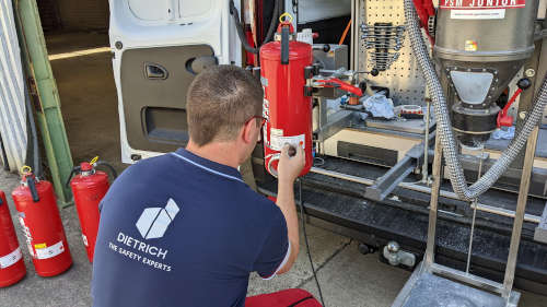 Prüfung Feuerlöscher vor Ort