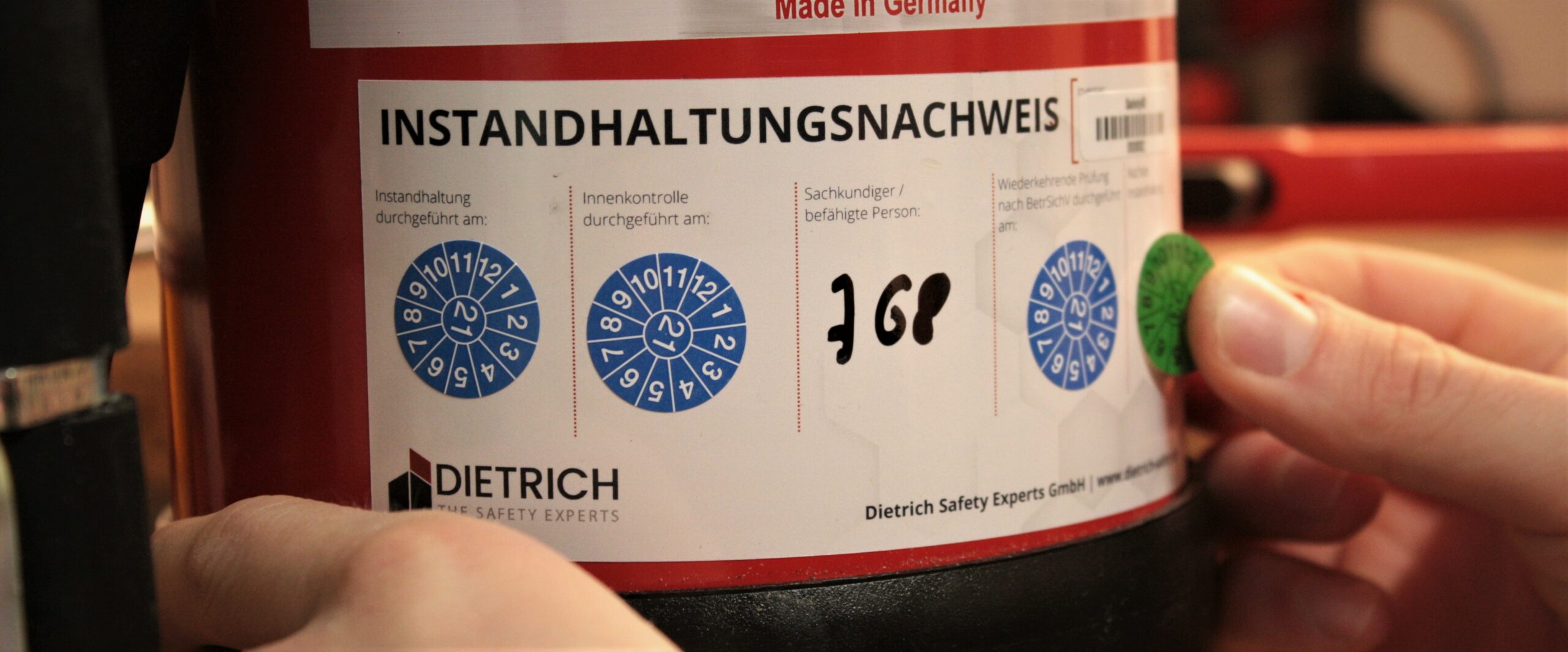 Instandhaltungsnachweis Feuerlöscher